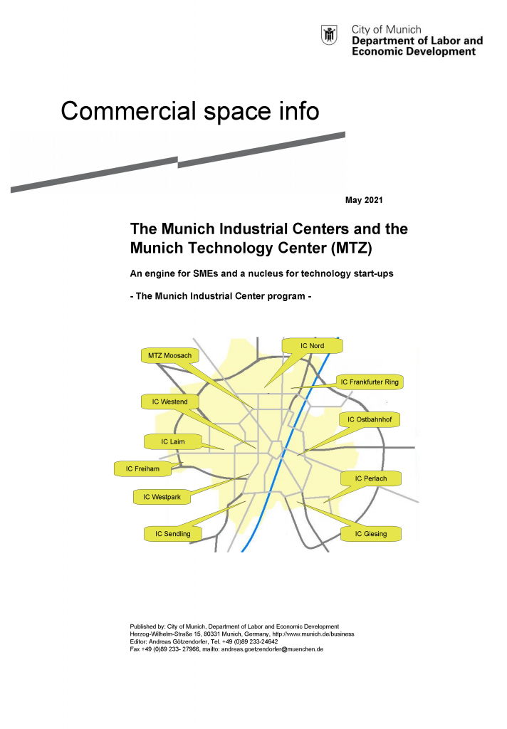 Commercial space info Industrial Centers Landeshauptstadt München